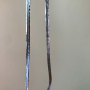 Vintage 925 silver flat snake chain necklace from the 80s